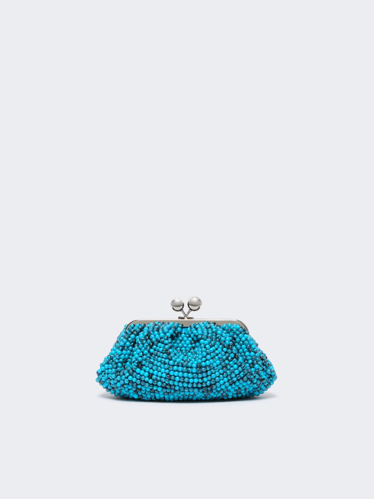 Small Pasticcino Bag with embroidered resin pearls - TURQUOISE - Max Mara - 3