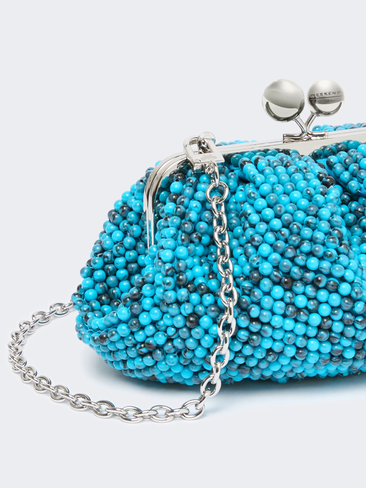 Petit Pasticcino Bag avec perles en résine brodées - TURQUOISE - 3