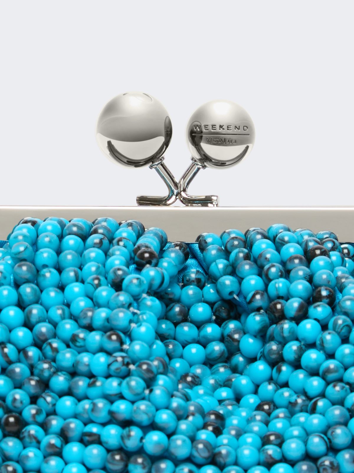 Petit Pasticcino Bag avec perles en résine brodées - TURQUOISE - 4