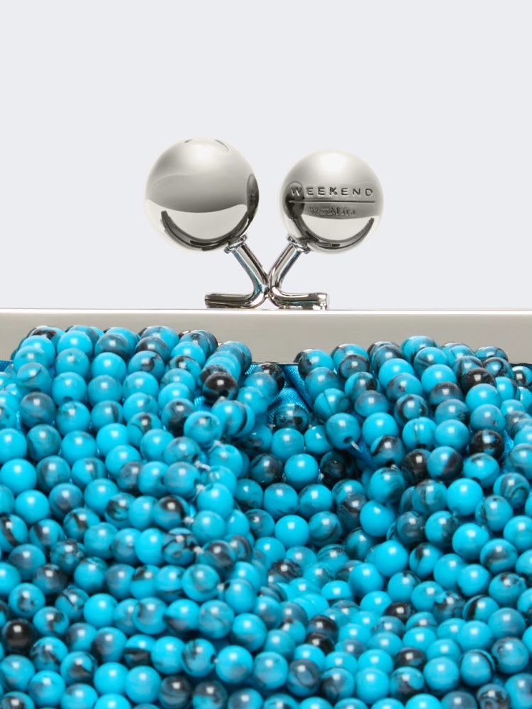 Petit Pasticcino Bag avec perles en résine brodées - TURQUOISE - 4