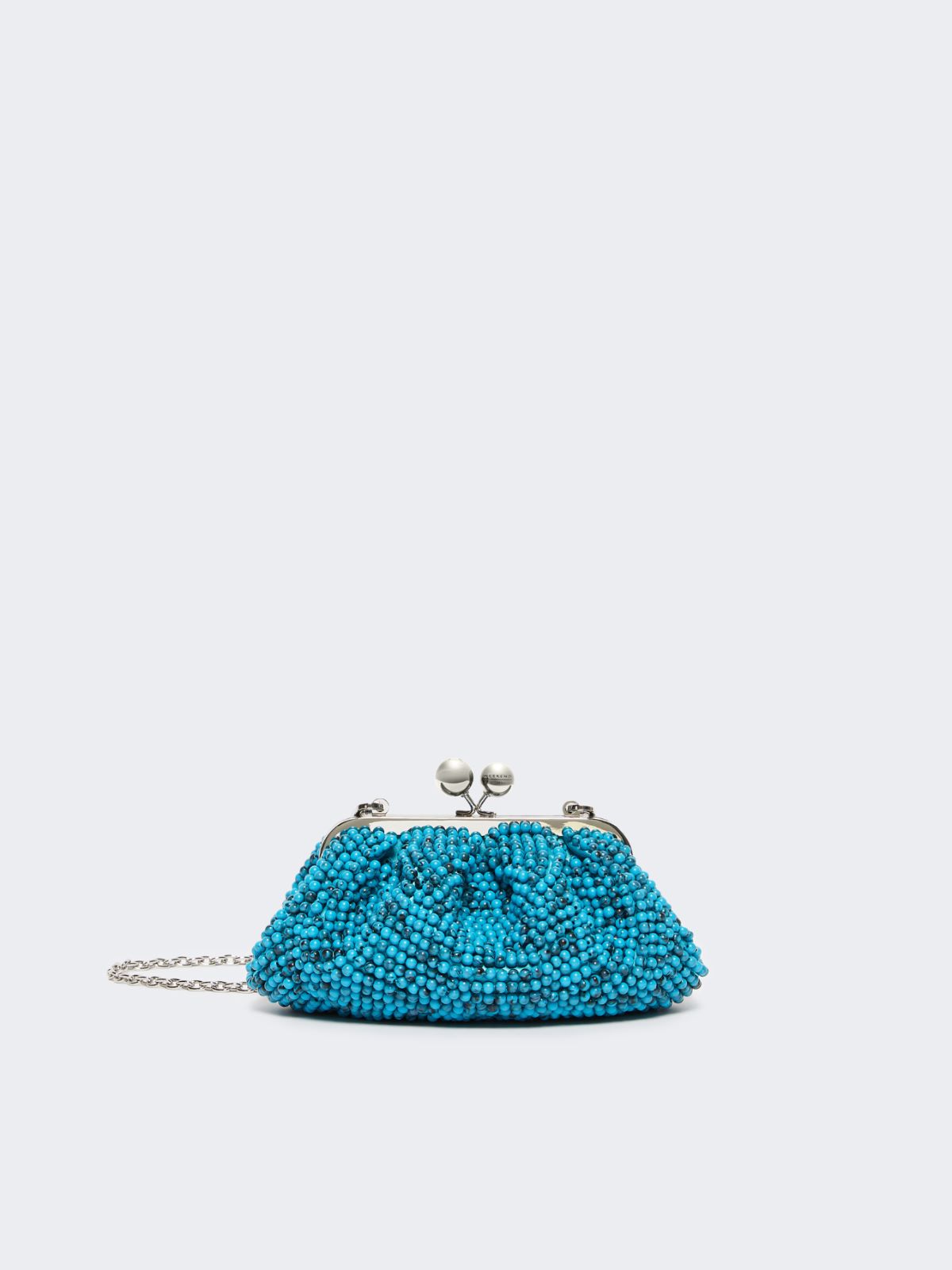 Petit Pasticcino Bag avec perles en résine brodées - TURQUOISE