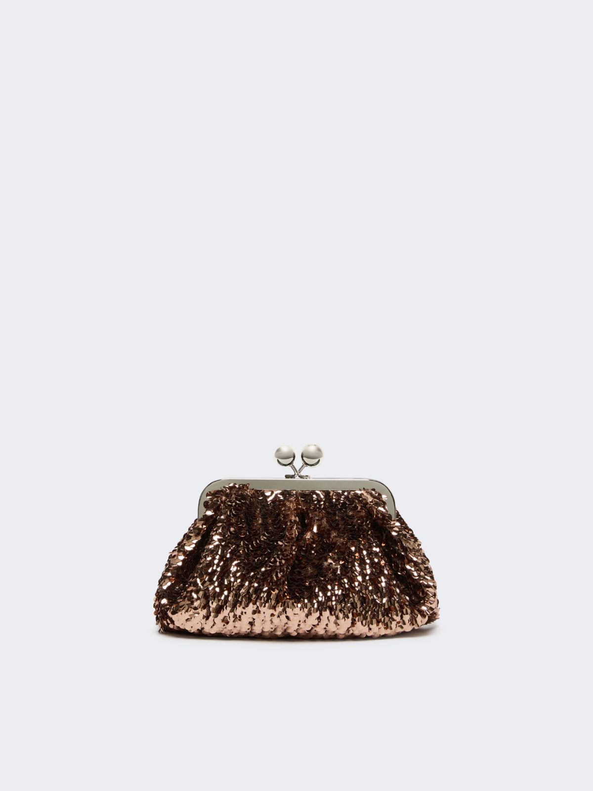Sequin-adorned small satin Pasticcino Bag - PINK - Max Mara - 12