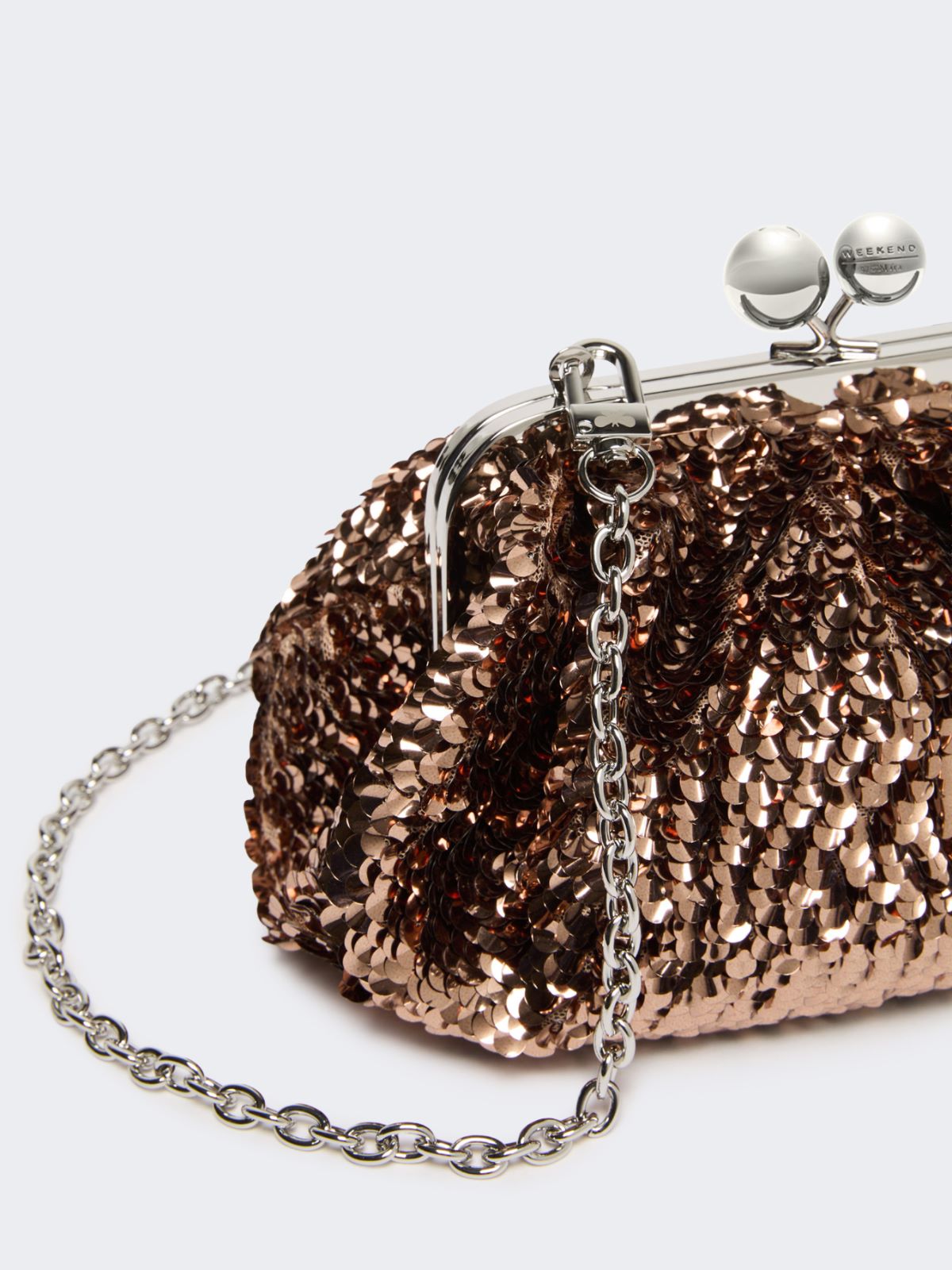 Sequin-adorned small satin Pasticcino Bag - PINK - Max Mara - 6