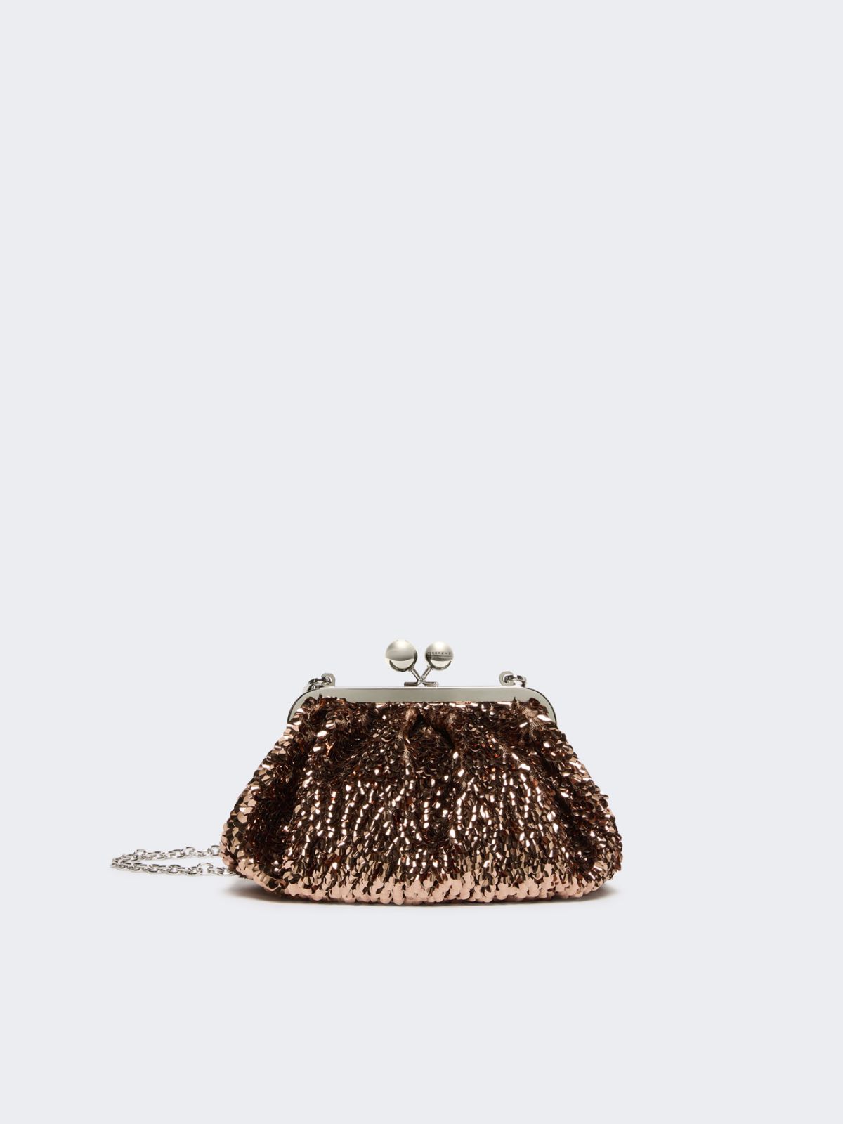 Sequin-adorned small satin Pasticcino Bag - PINK - Max Mara - 12