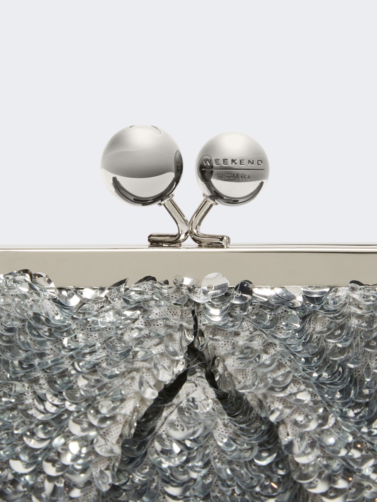 Pasticcino Bag small aus Satin mit Pailletten - SILBER - Max Mara - 6