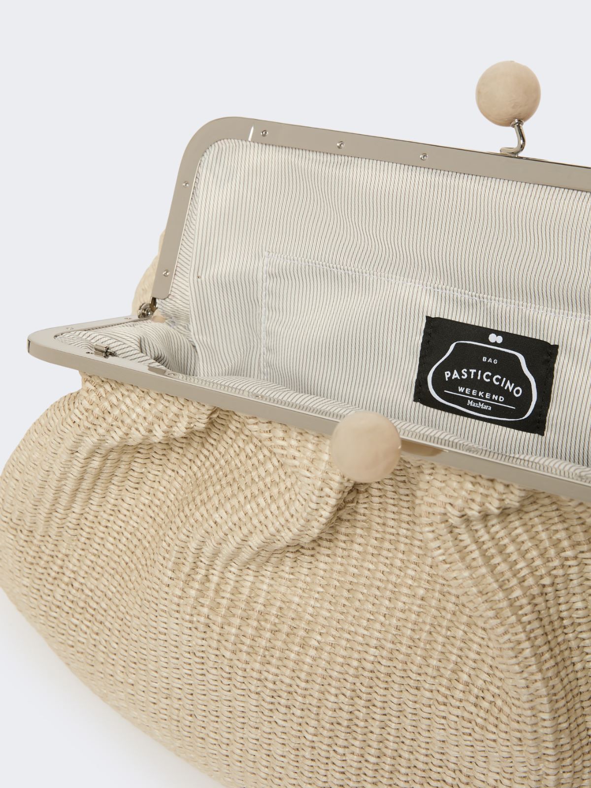 Large raffia-effect Pasticcino bag - TURTLEDOVE - Max Mara - 5