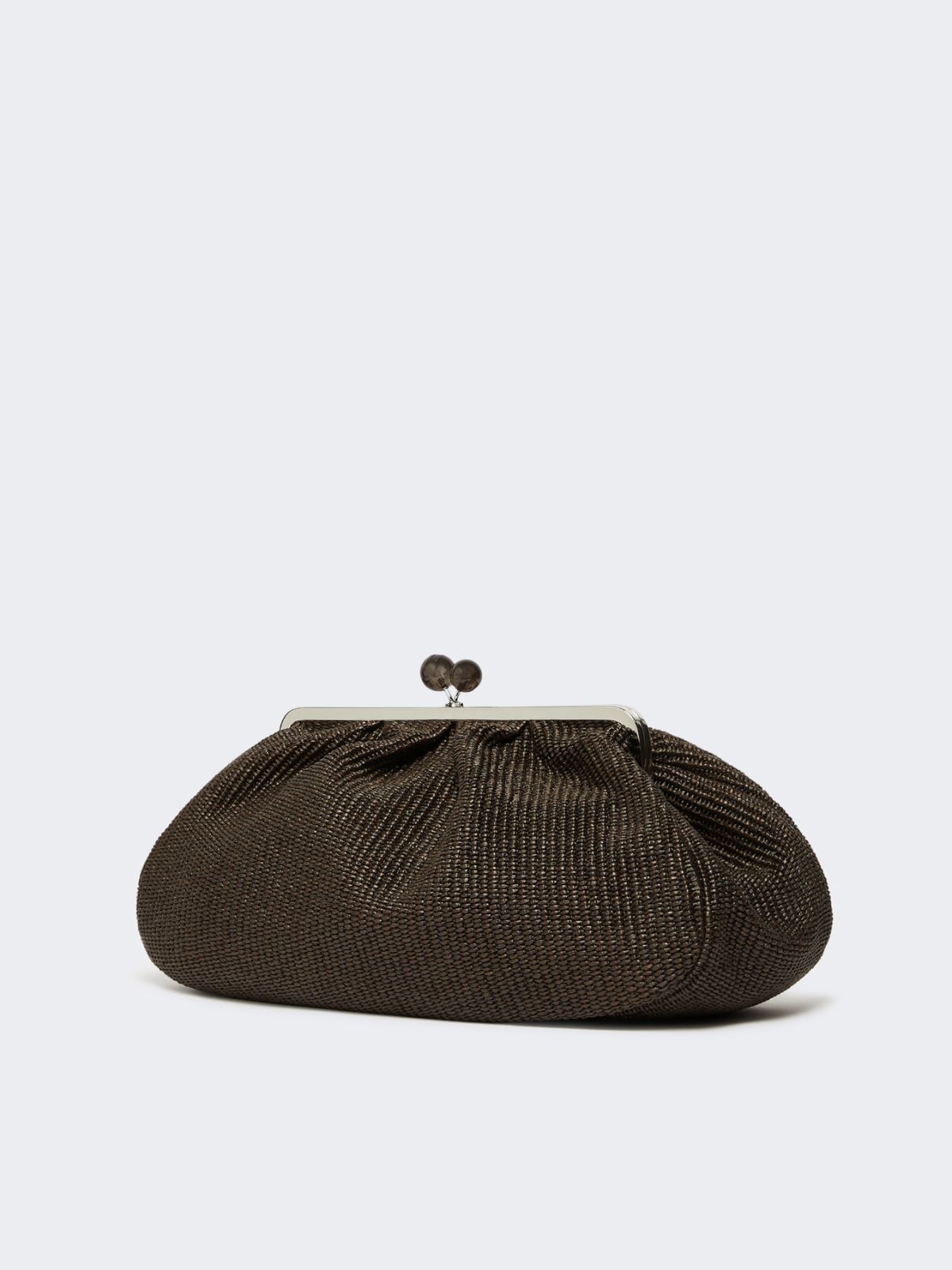 Large raffia-effect Pasticcino bag - DARK BROWN - Max Mara - 2
