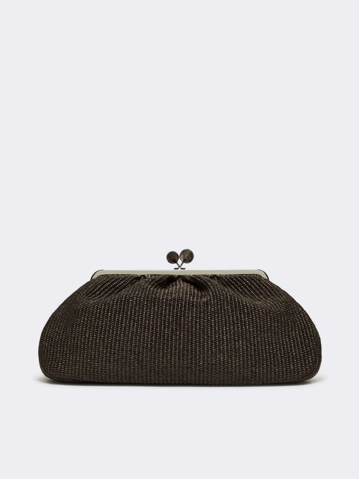 Large raffia-effect Pasticcino bag, dark brown | Max Mara