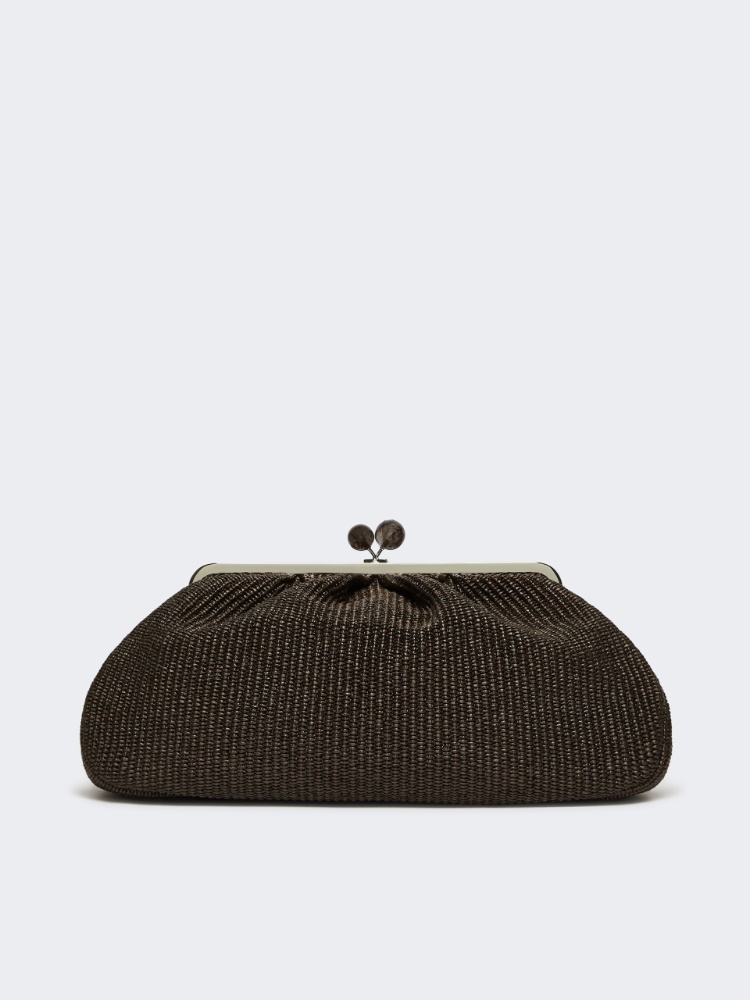 Large raffia-effect Pasticcino bag - DARK BROWN - Max Mara - 3