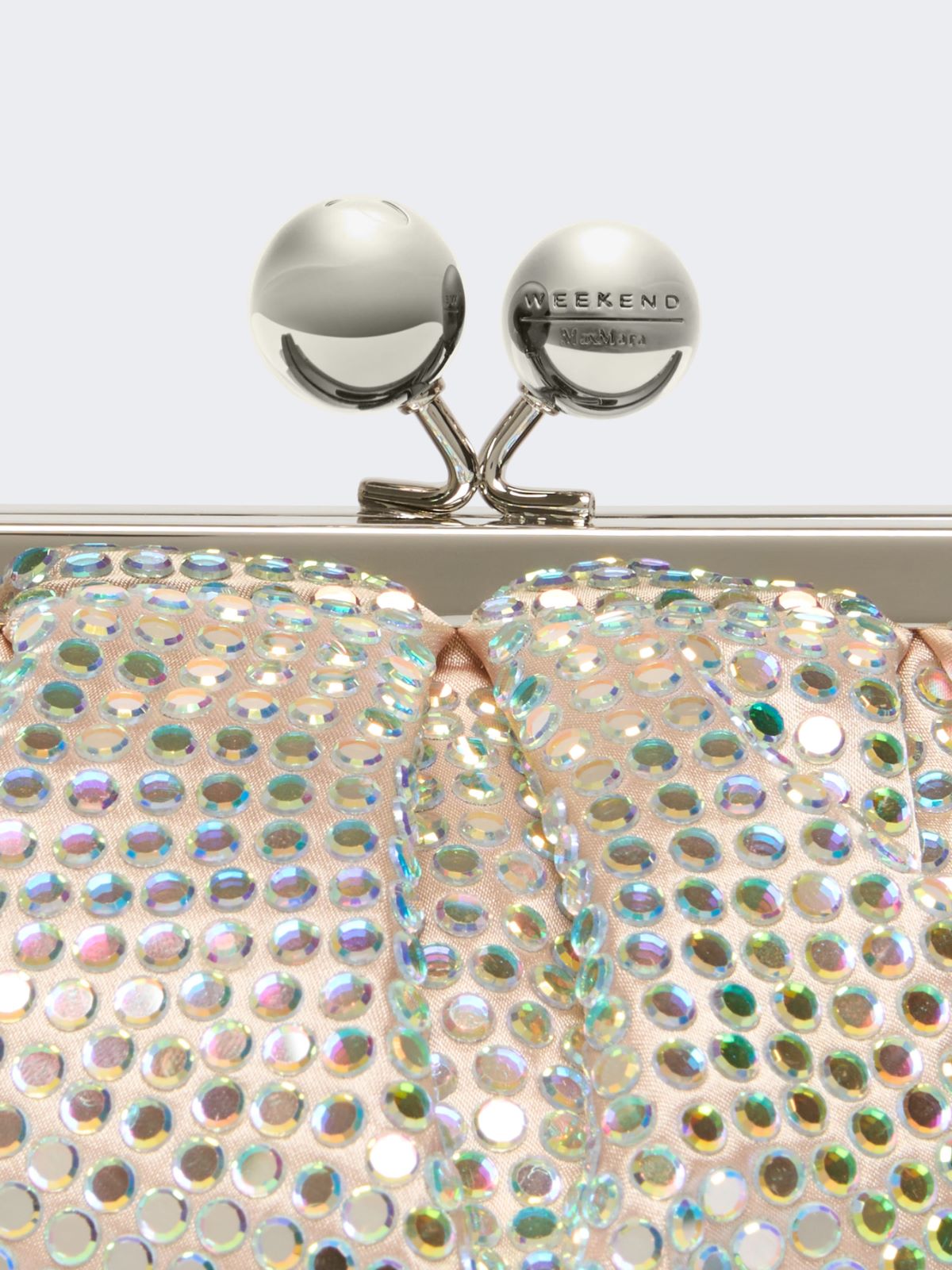 Pochette Pasticcino Bag Small en satin avec strass - VIEUX ROSE - Max Mara - 5