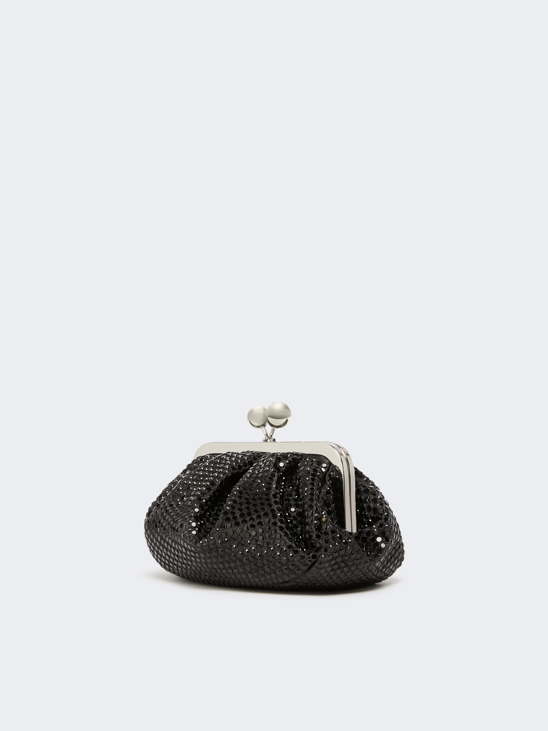 Rhinestone-adorned small satin Pasticcino Bag - DARK GREY - Max Mara - 2