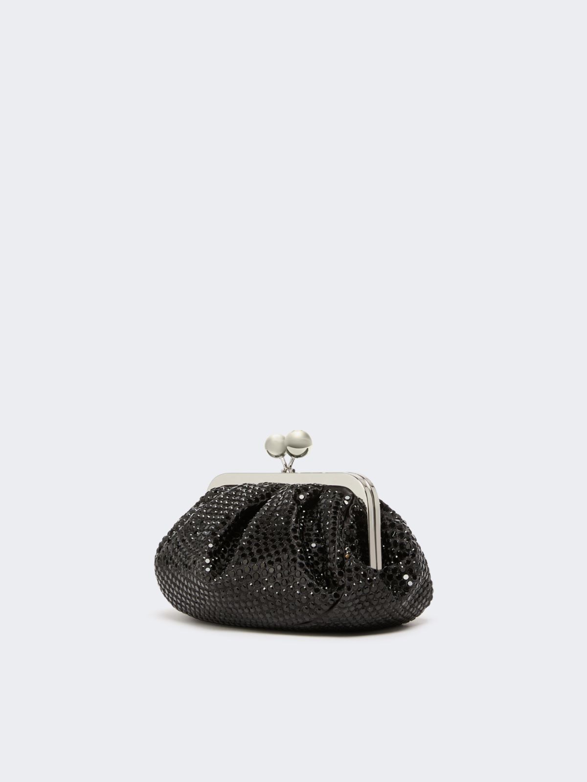 Rhinestone-adorned small satin Pasticcino Bag - DARK GREY - Max Mara - 6