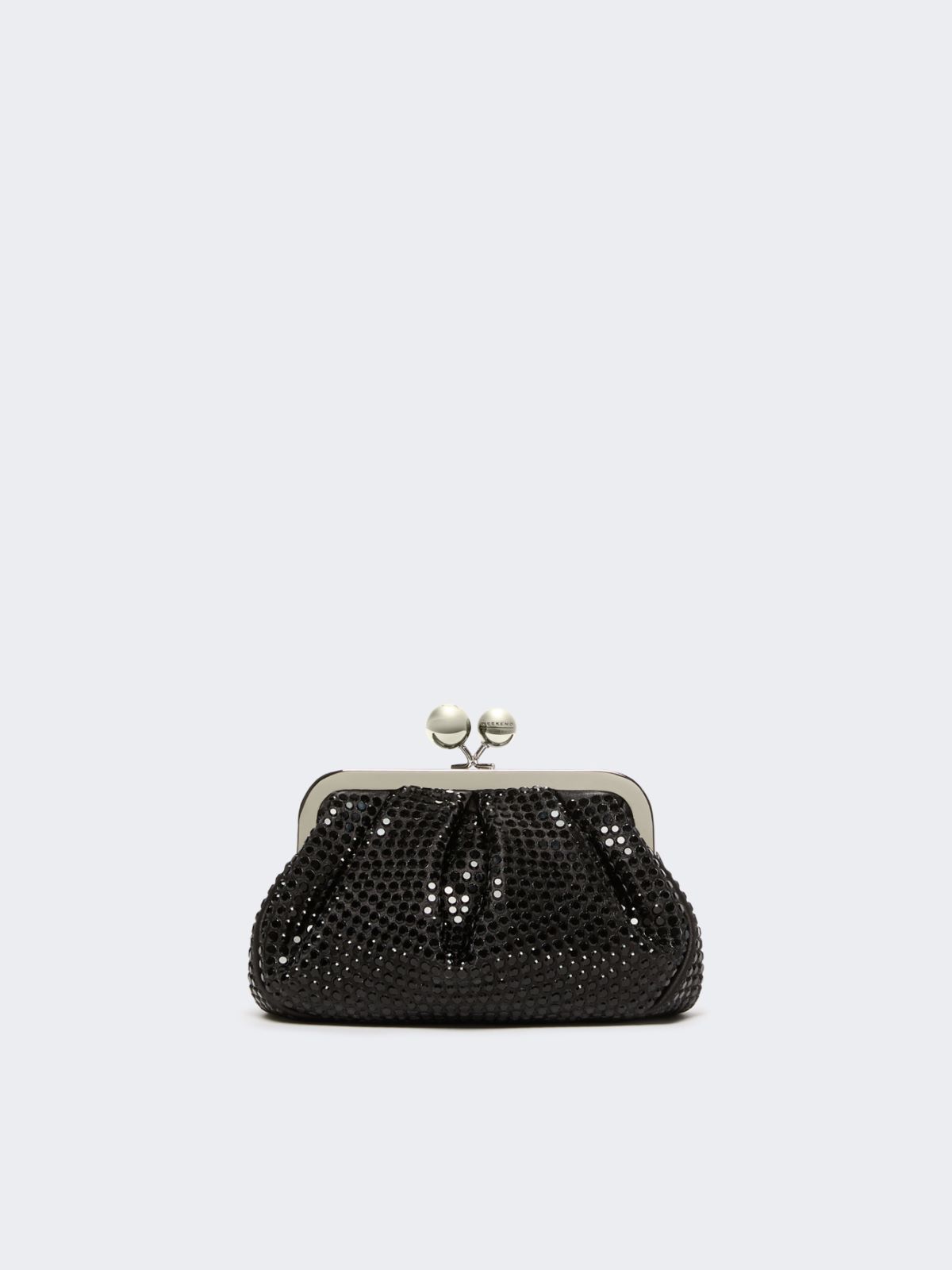 Rhinestone-adorned small satin Pasticcino Bag - DARK GREY - Max Mara - 6