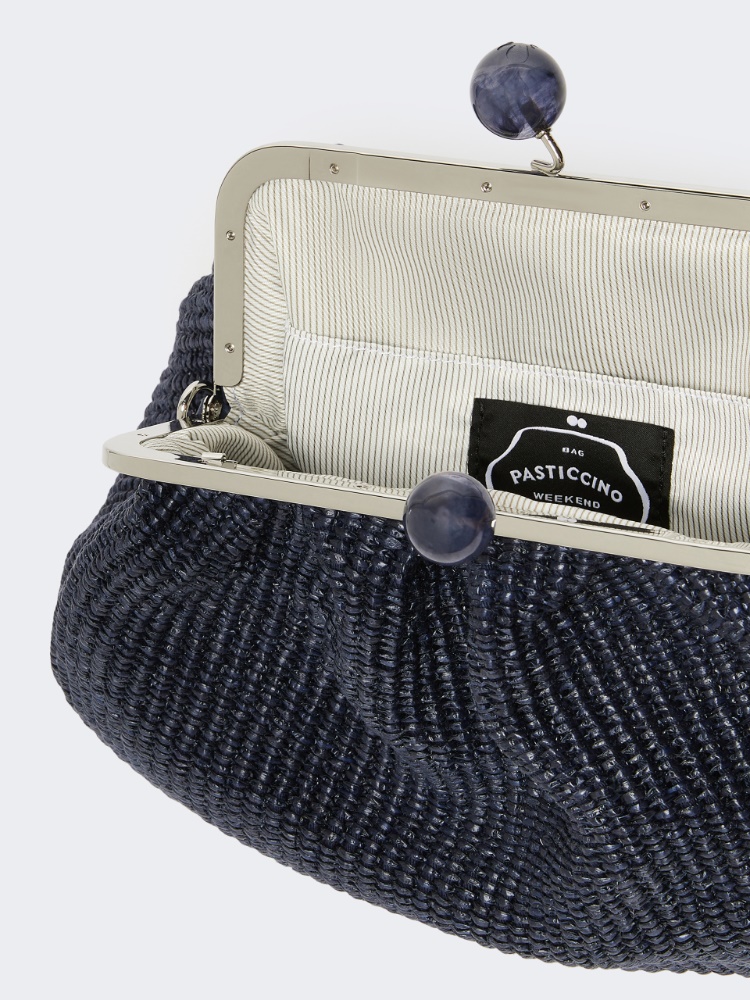 Medium raffia-effect Pasticcino bag - ULTRAMARINE - Max Mara - 5