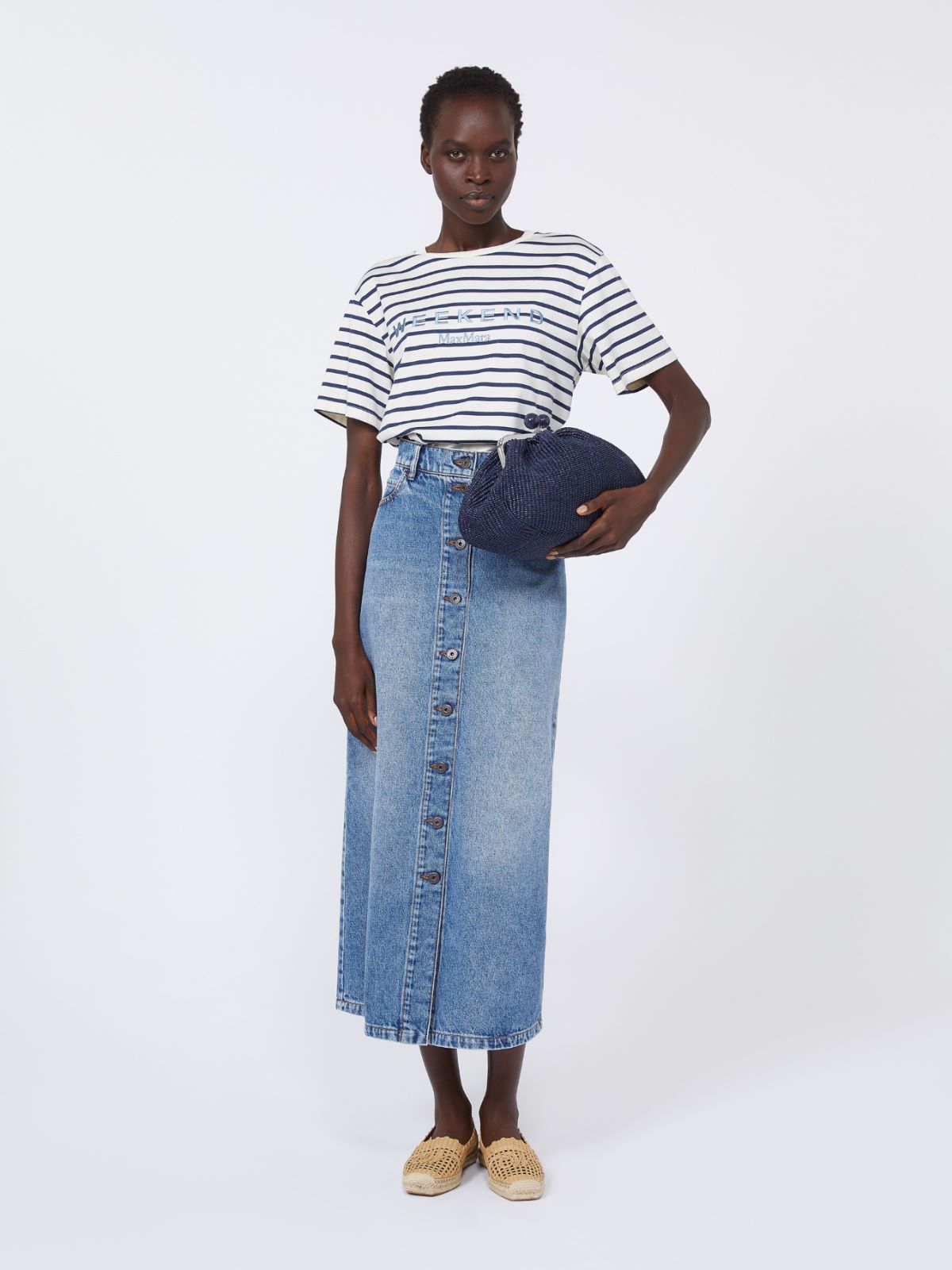 Medium raffia-effect Pasticcino bag - ULTRAMARINE - Max Mara - 6