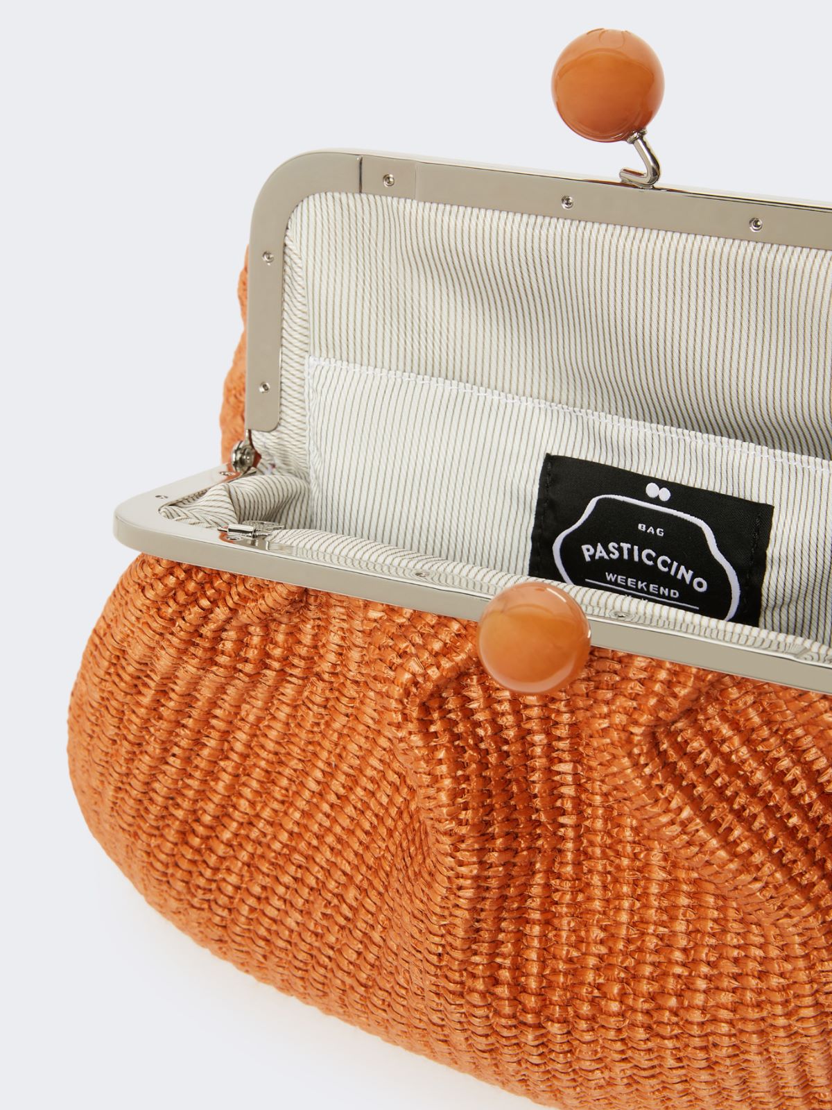 Medium raffia-effect Pasticcino bag - SALMON - Max Mara - 12