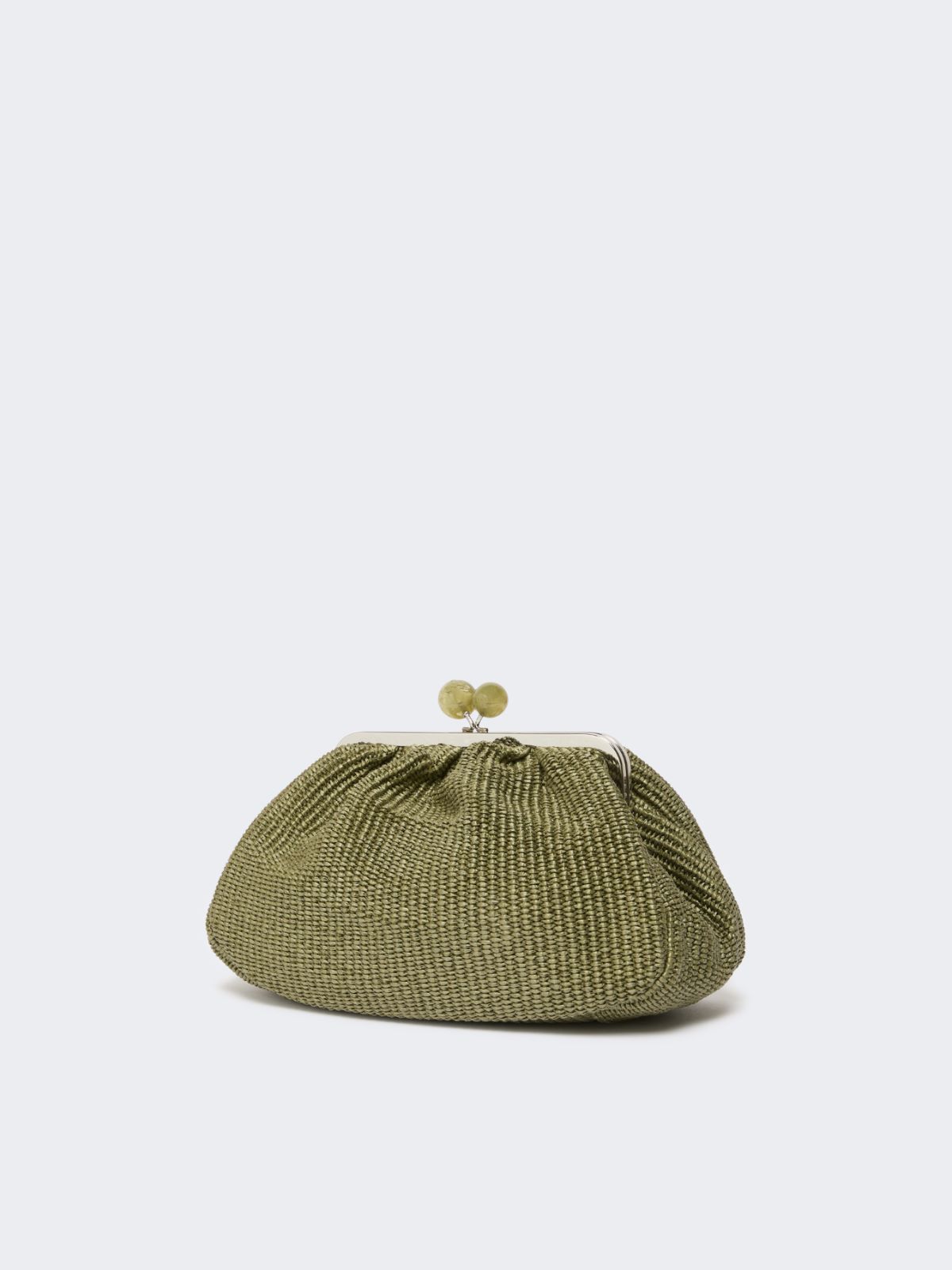 Medium raffia-effect Pasticcino bag - SAGE GREEN - 2
