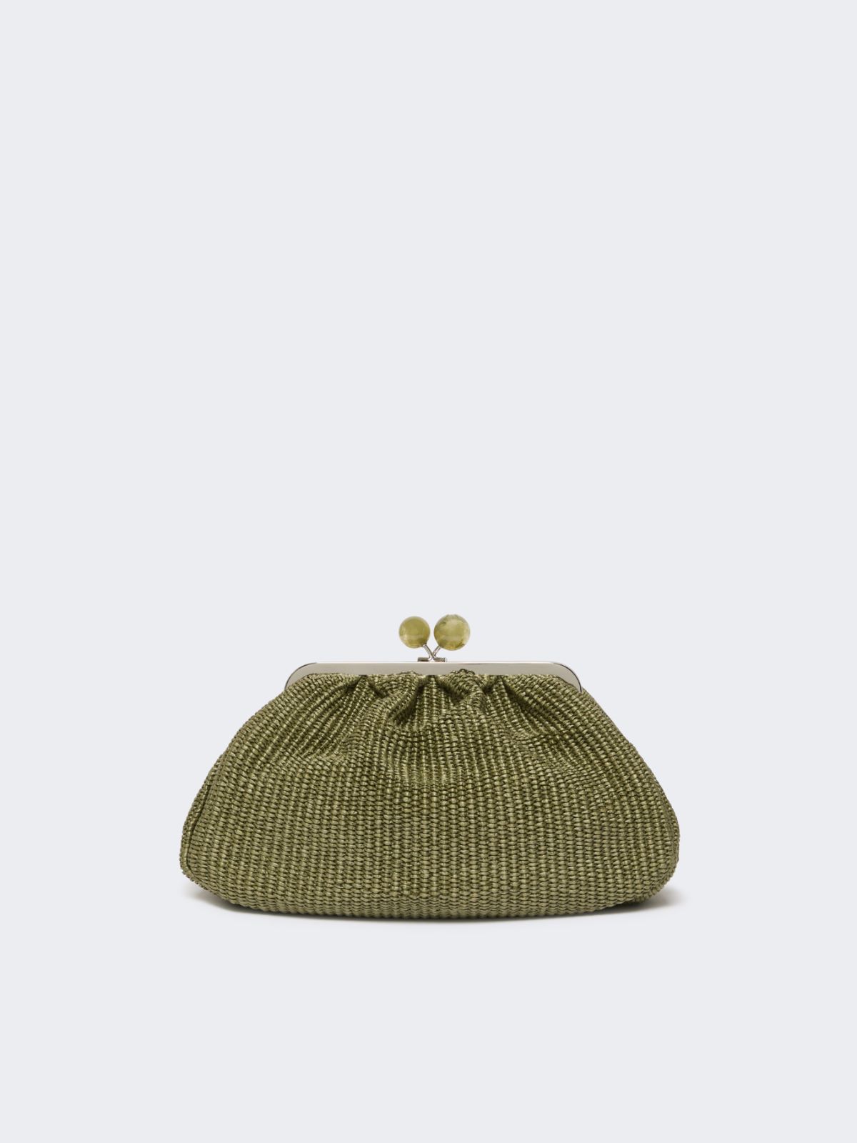 Medium raffia-effect Pasticcino bag - SAGE GREEN - Max Mara - 3