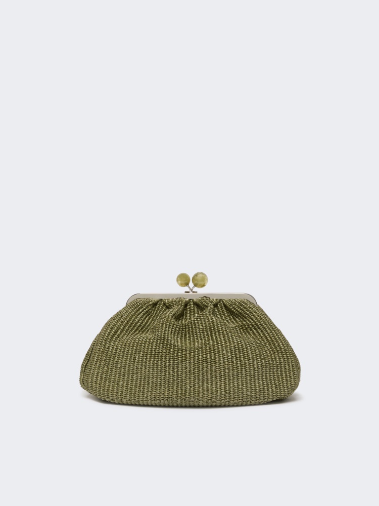 Medium raffia-effect Pasticcino bag - SAGE GREEN - Max Mara - 3