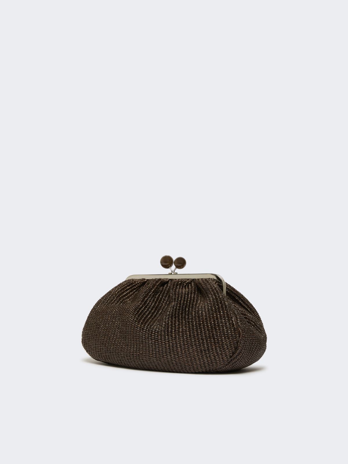 Medium raffia-effect Pasticcino bag - DARK BROWN - Max Mara - 2