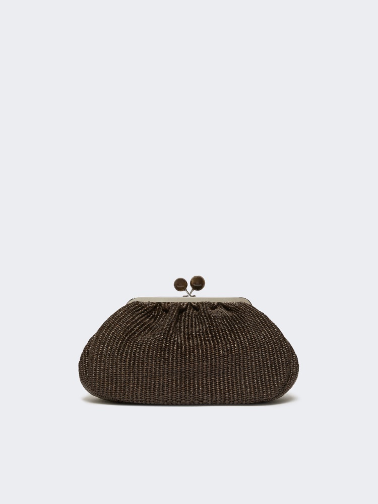 Medium raffia-effect Pasticcino bag - DARK BROWN - Max Mara - 3