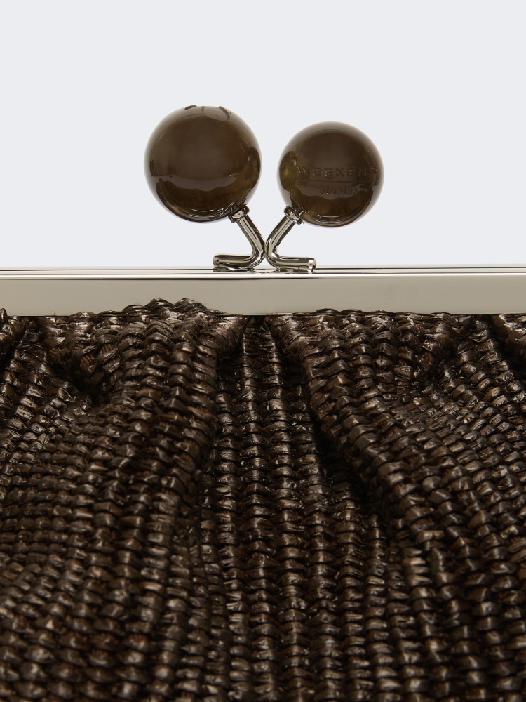 Medium raffia-effect Pasticcino bag - DARK BROWN - Max Mara - 4