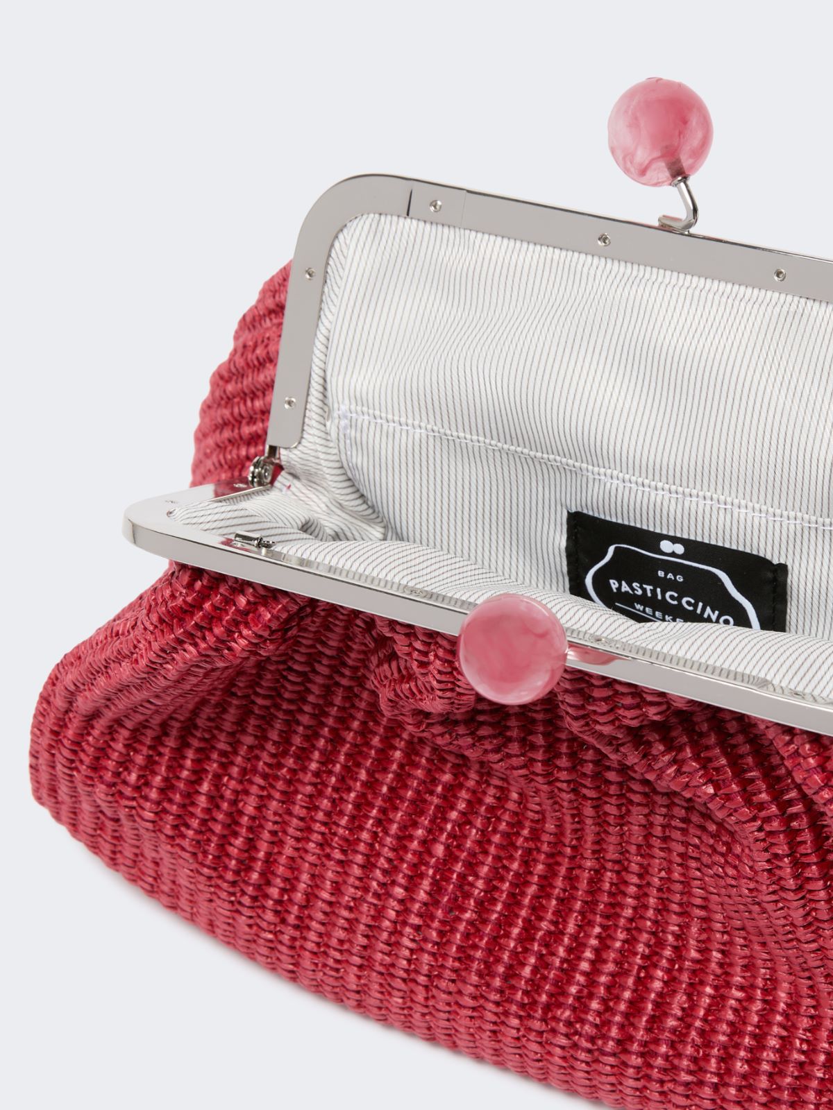 Pasticcino Bag moyen effet raphia - VIEUX ROSE - 5