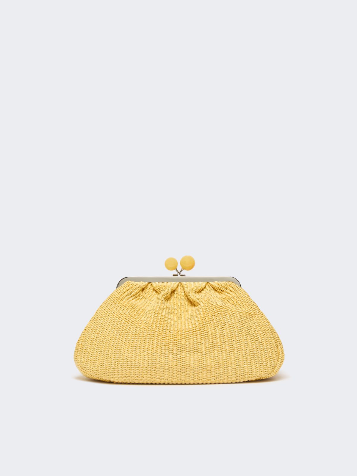 Medium raffia-effect Pasticcino bag - YELLOW - Max Mara - 3