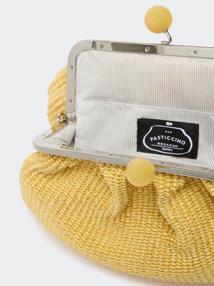 Pasticcino Bag mediano efecto rafia - AMARILLO - 5