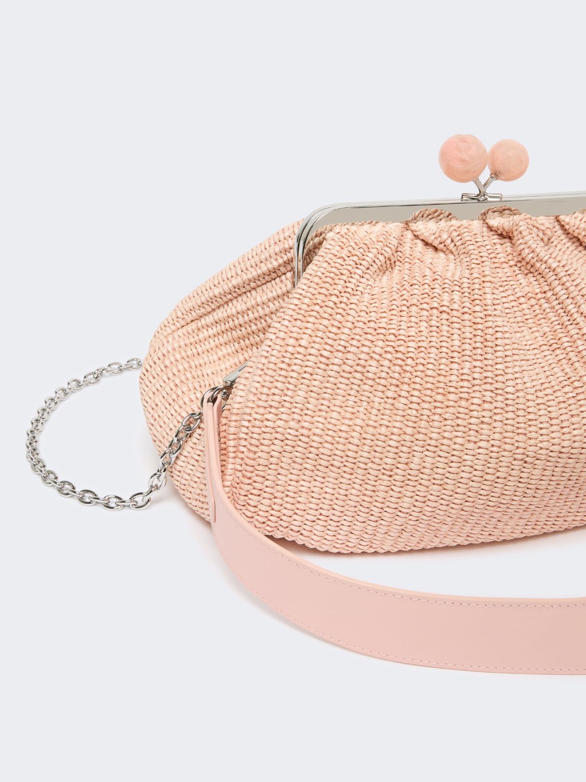 Pasticcino Bag mediano efecto rafia - ROSA ANTIGUO - 3