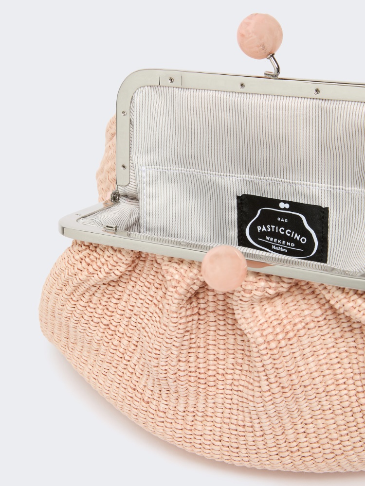 Pasticcino Bag mediano efecto rafia - ROSA ANTIGUO - 5