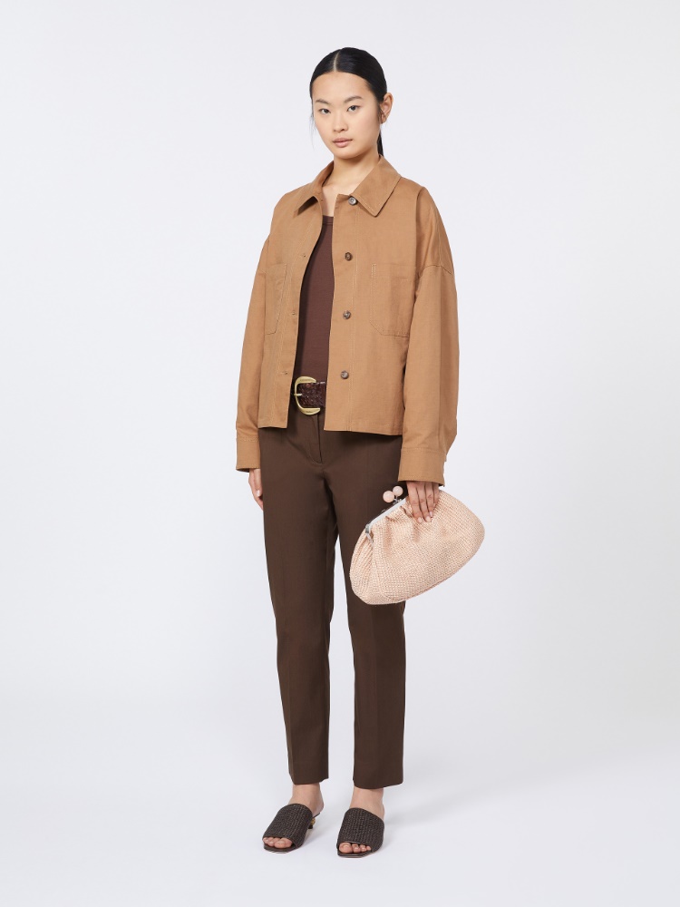 Pasticcino Bag mediano efecto rafia - ROSA ANTIGUO