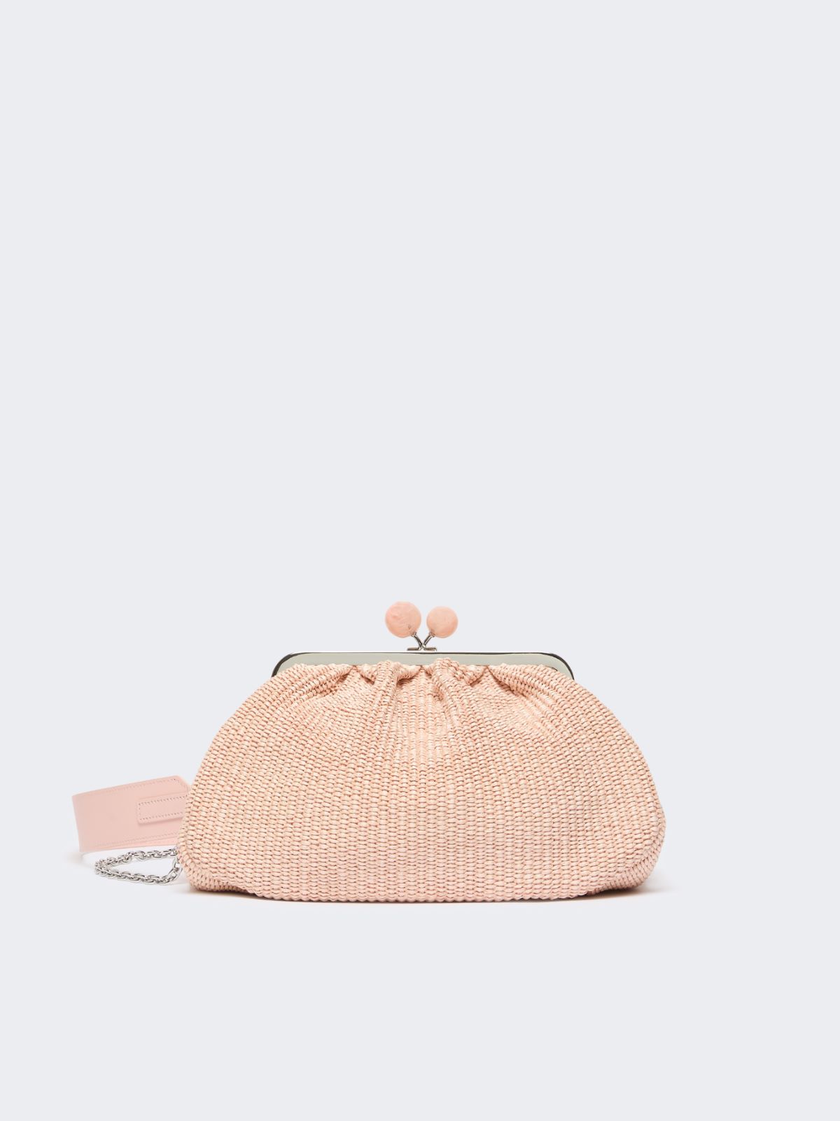 Pasticcino Bag mediano efecto rafia - ROSA ANTIGUO