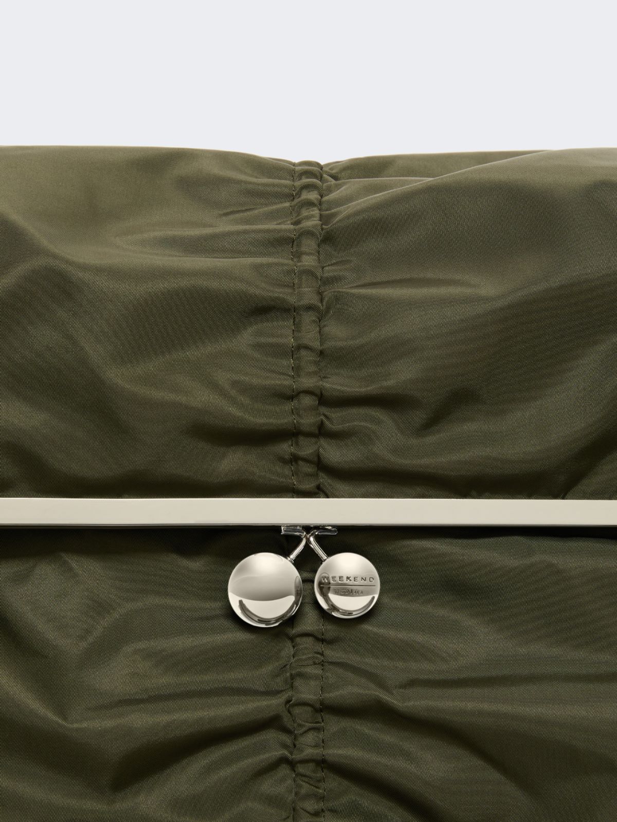 Extra-large technical gabardine Pasticcino Bag - SAGE GREEN - Max Mara - 6