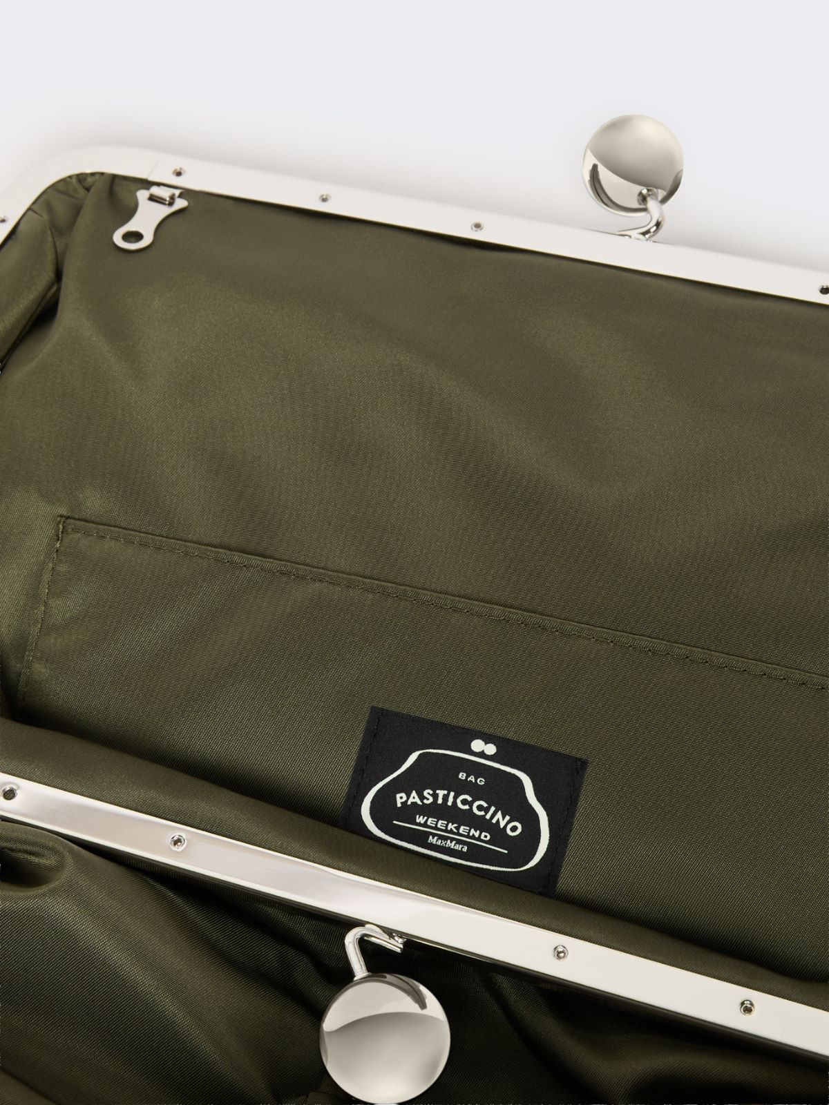 Extra-large technical gabardine Pasticcino Bag - SAGE GREEN - Max Mara - 6