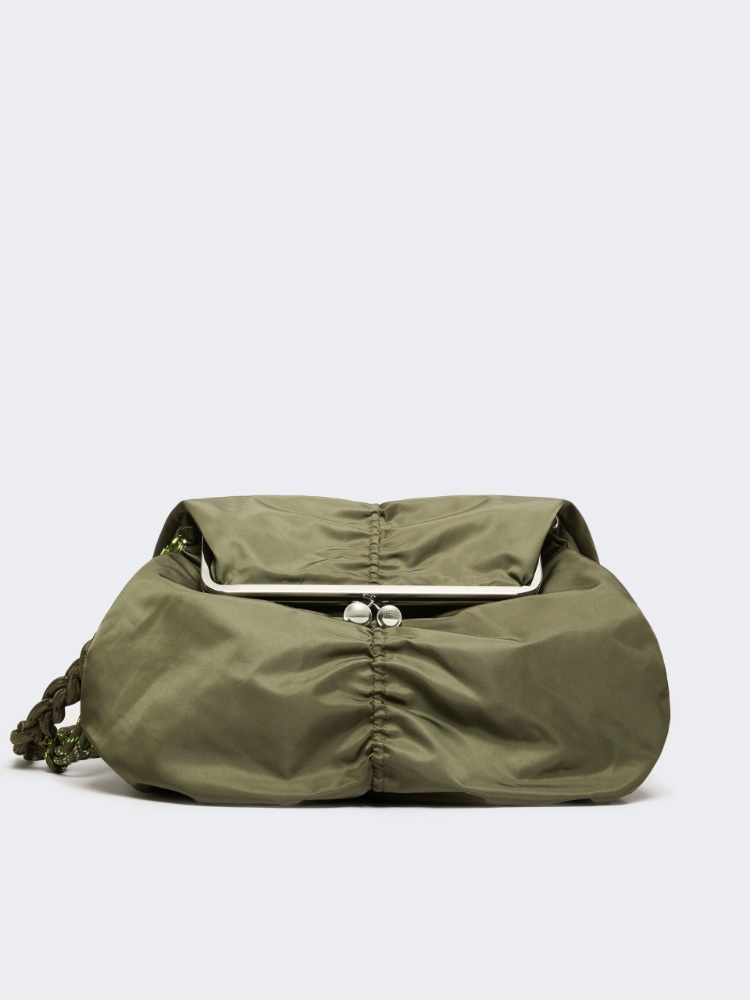Extra-large technical gabardine Pasticcino Bag - SAGE GREEN - Max Mara