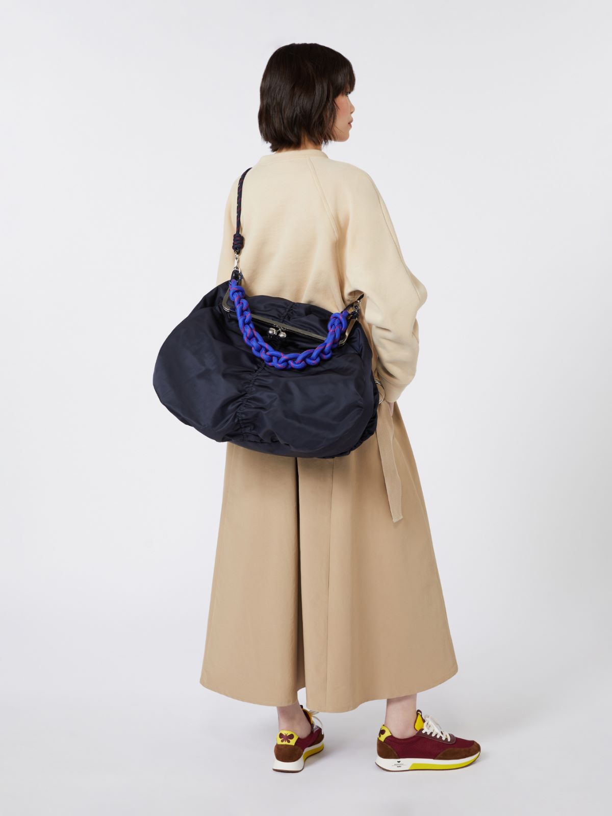 Extra-large technical gabardine Pasticcino Bag - ULTRAMARINE - Max Mara - 6