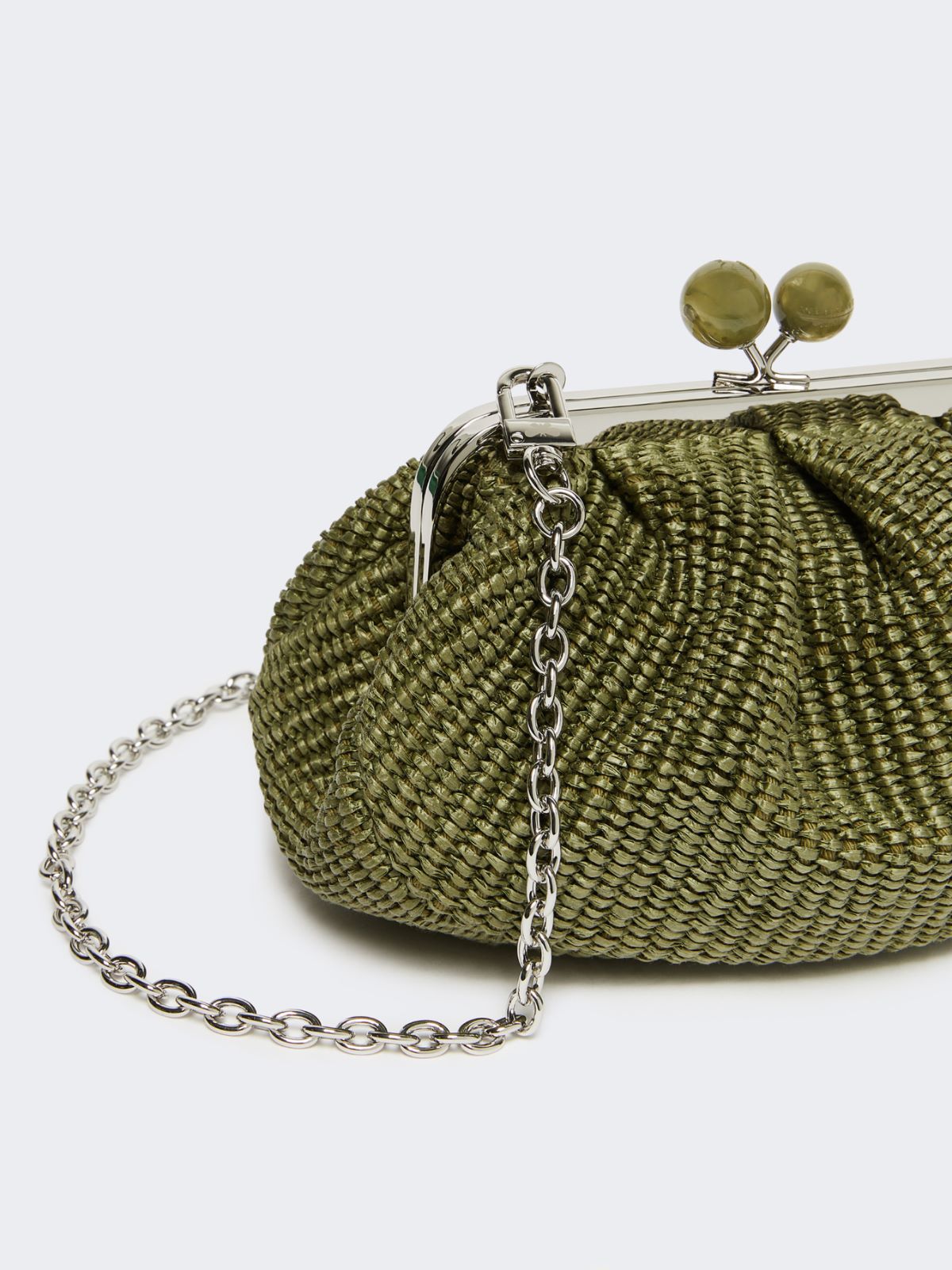Small raffia-effect Pasticcino Bag - SAGE GREEN - Max Mara - 12