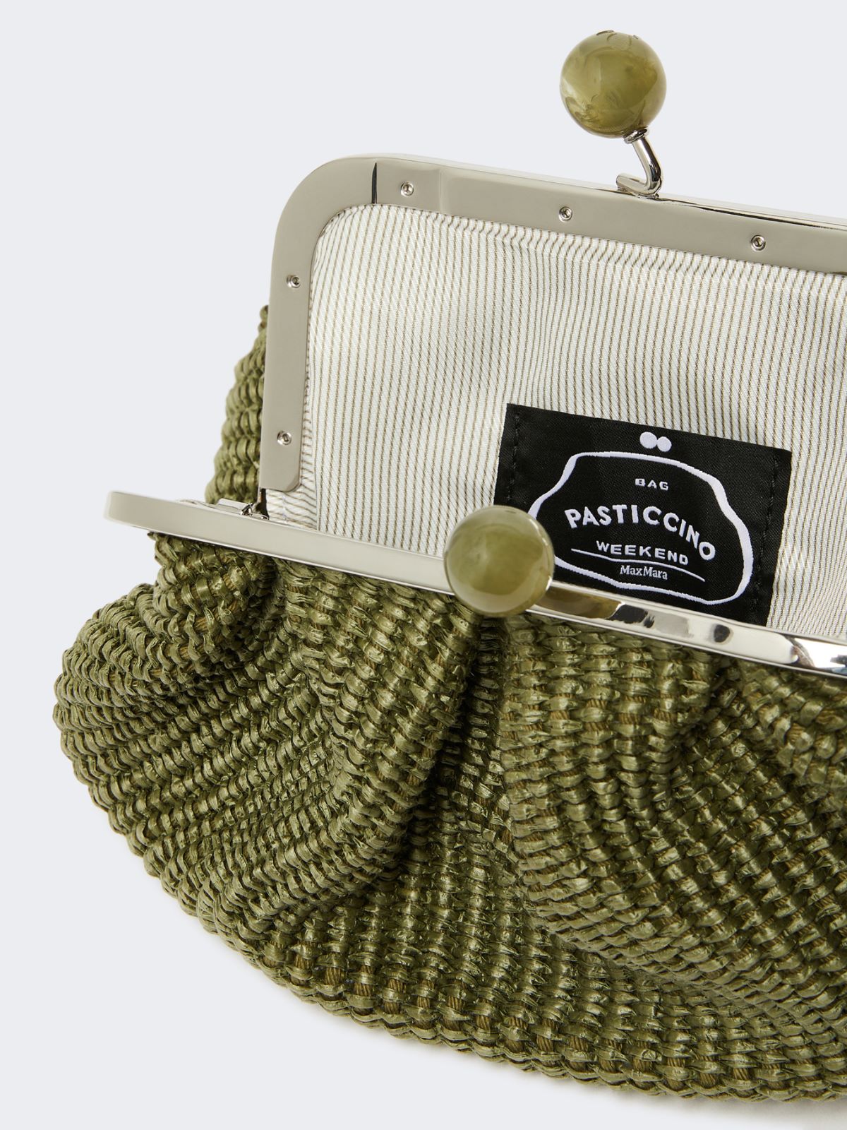 Small raffia-effect Pasticcino Bag - SAGE GREEN - Max Mara - 12