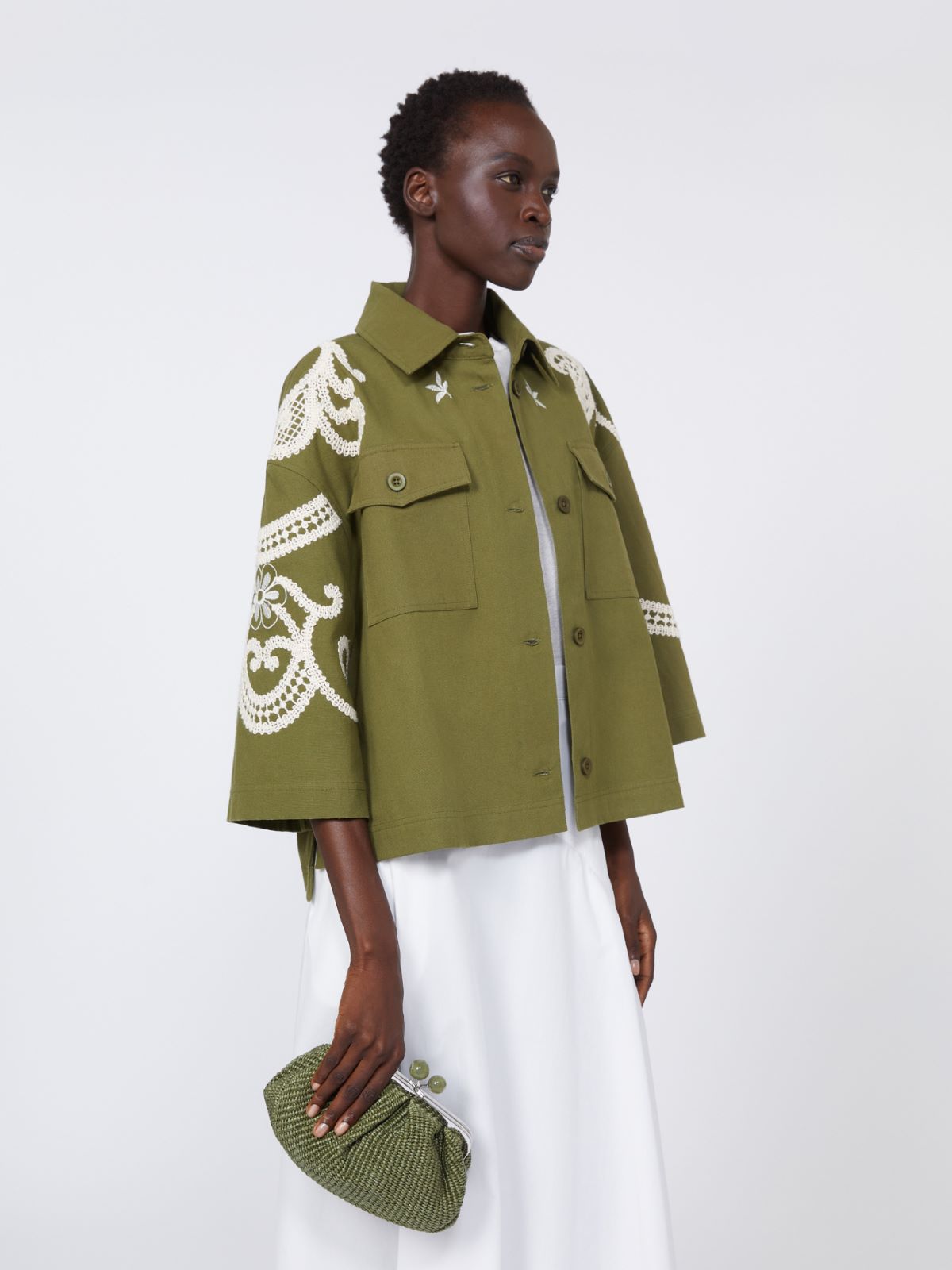 Small raffia-effect Pasticcino Bag - SAGE GREEN - Max Mara - 12