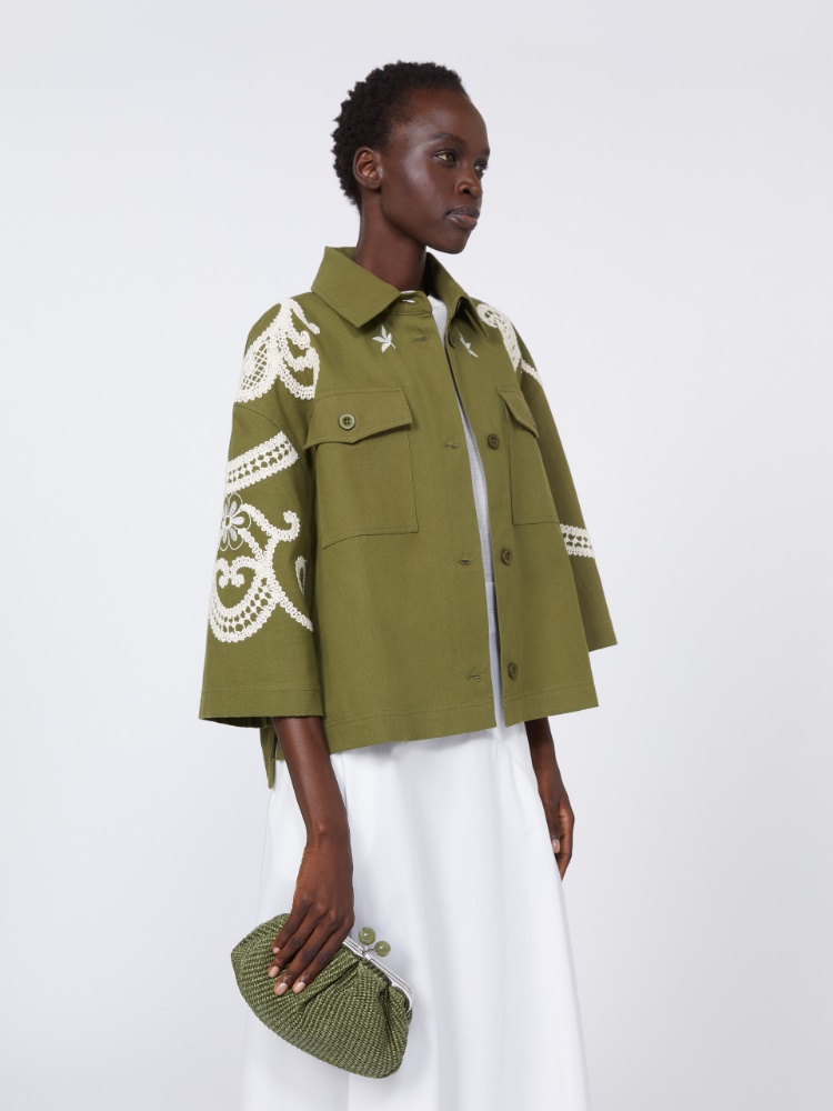 Small raffia-effect Pasticcino Bag - SAGE GREEN - Max Mara