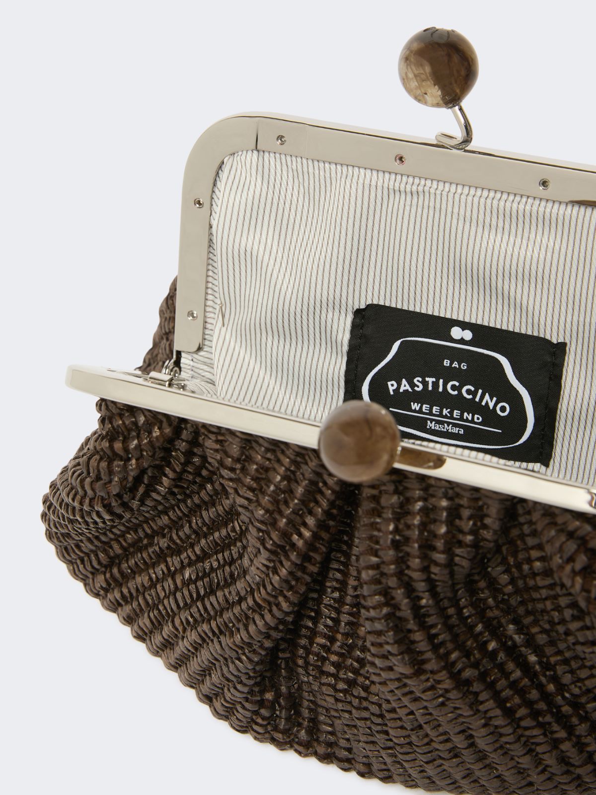 Pasticcino Bag small effetto rafia - MARRONE SCURO - Max Mara - 5