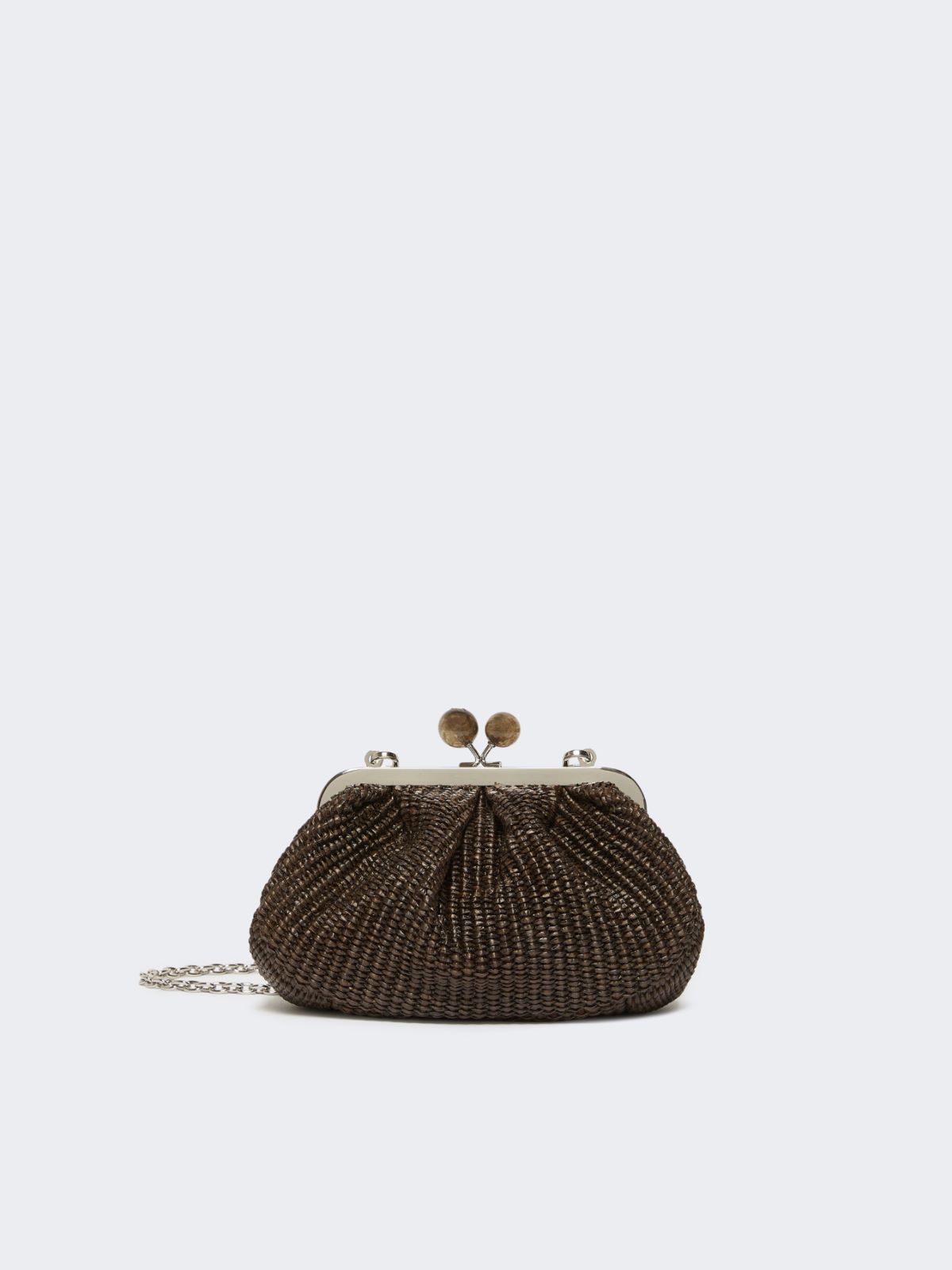 Pasticcino Bag small effetto rafia - MARRONE SCURO - Max Mara
