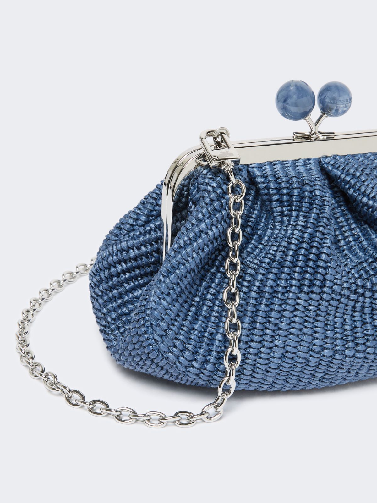 Pasticcino Bag pequeño efecto rafia - AZUL AVIACION - 3