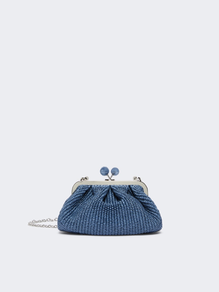 Pasticcino Bag pequeño efecto rafia - AZUL AVIACION