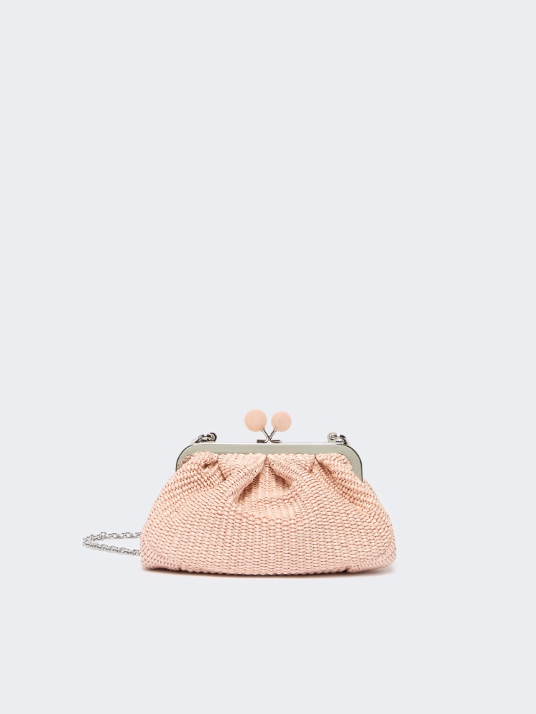 Pasticcino Bag pequeño efecto rafia - ROSA ANTIGUO