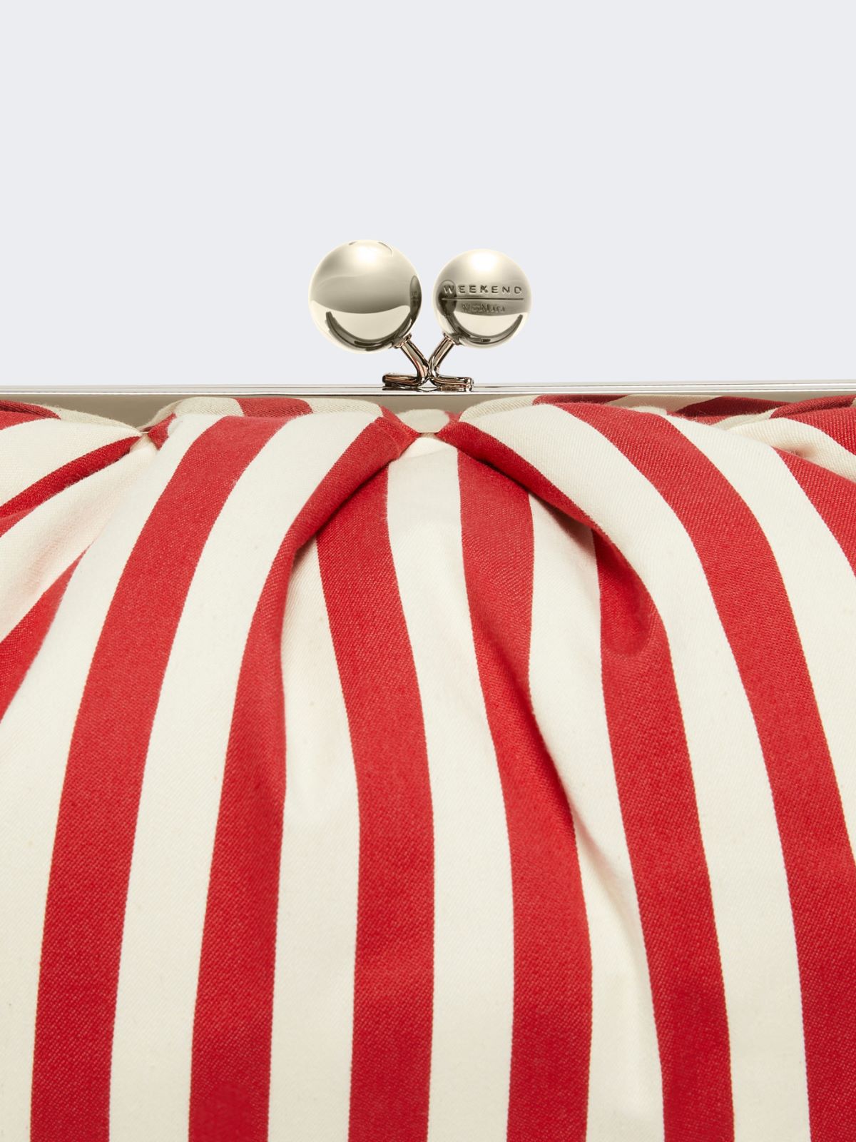 [カーキ] ストライプ ラージ パスティチーノ バッグ - RED - 4