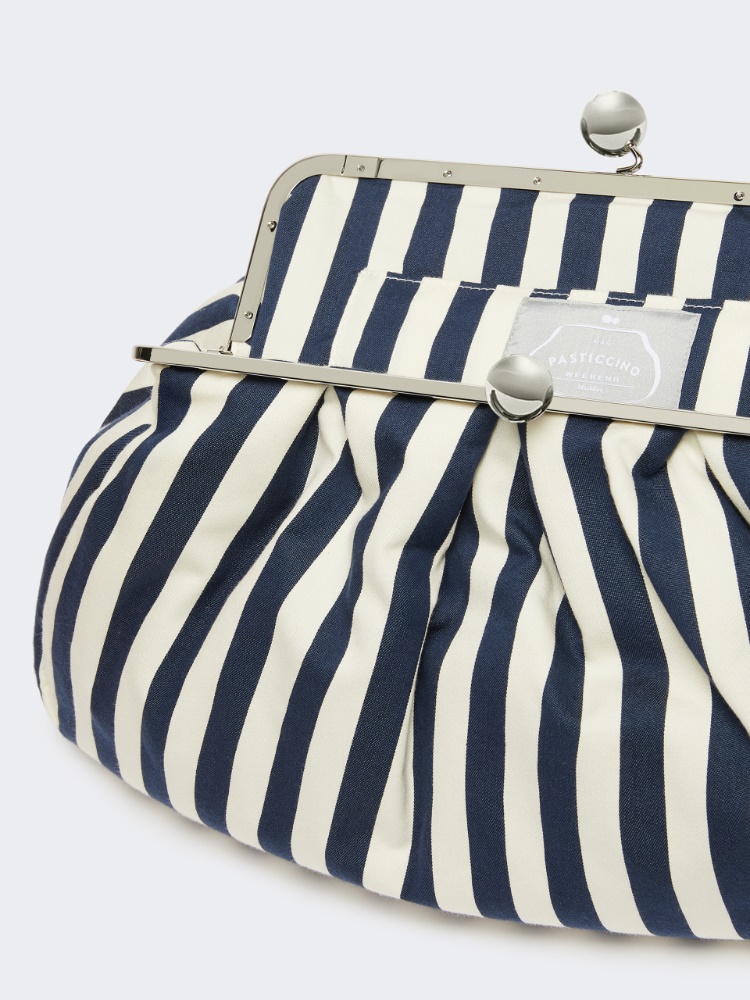 Large striped cotton Pasticcino bag - ULTRAMARINE - Max Mara - 5