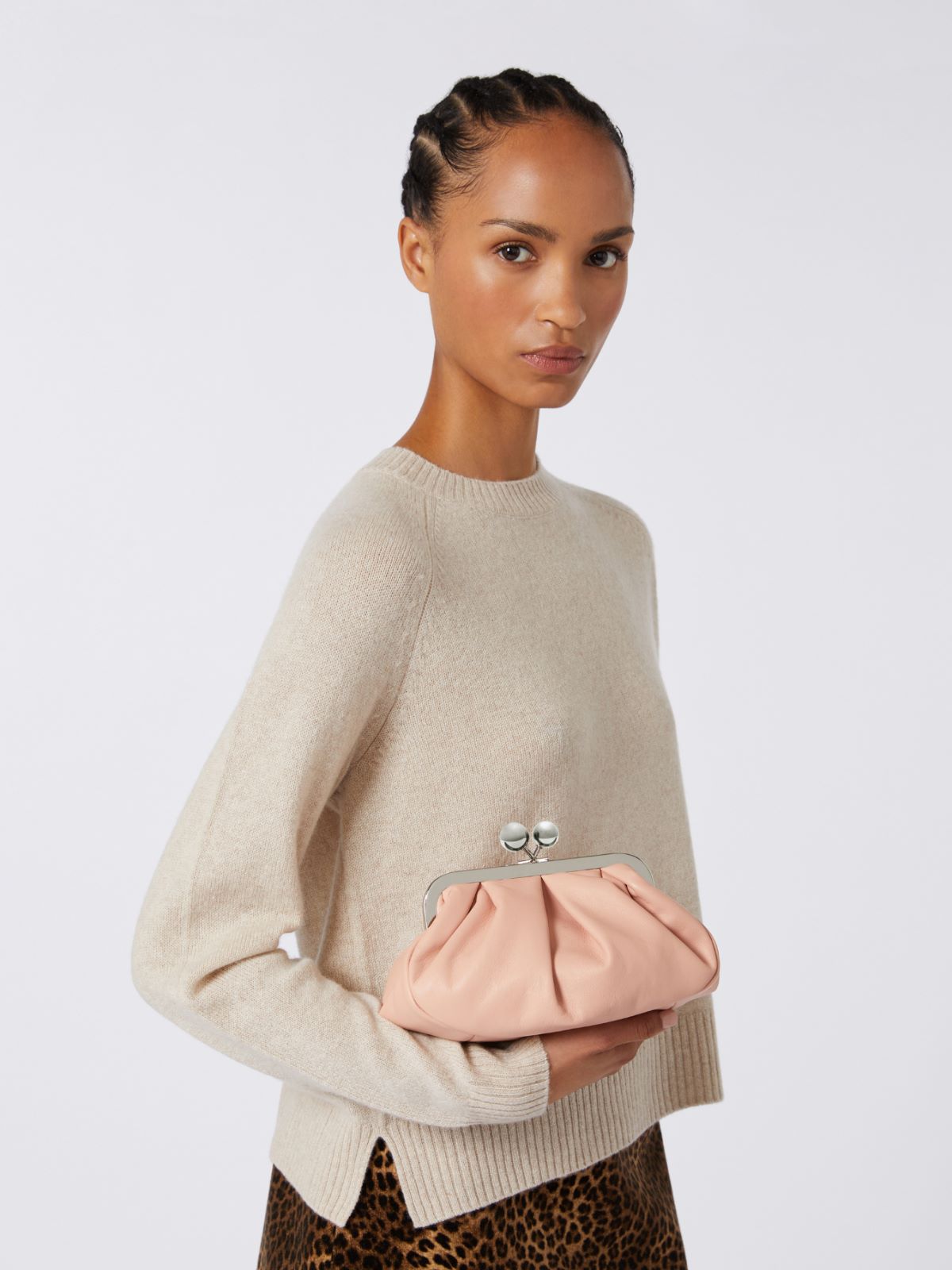 Pochette Pasticcino Bag Small en mouton - VIEUX ROSE - Max Mara