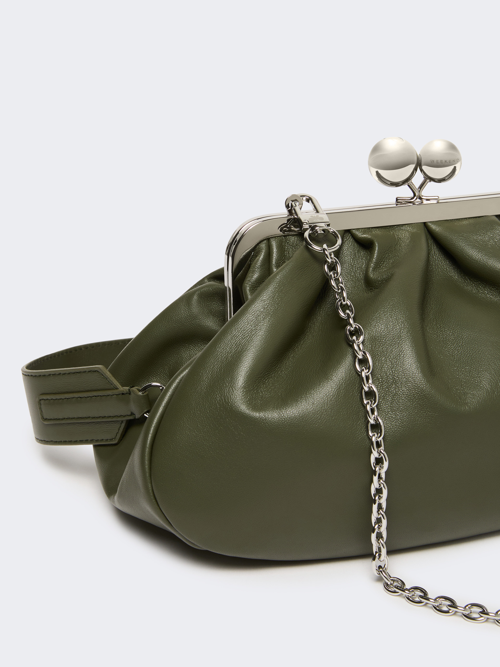 Medium sheepskin Pasticcino Bag - DARK GREEN - Max Mara - 3